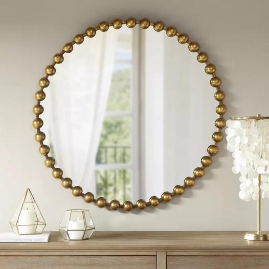 Bead wall mirror