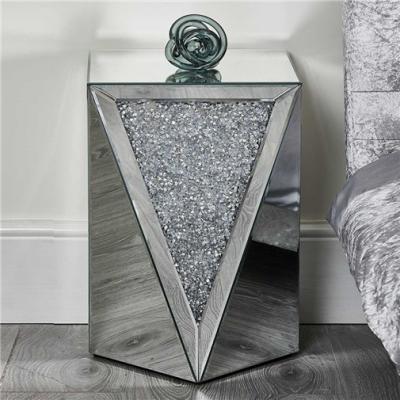 Mirrored Bedside Table