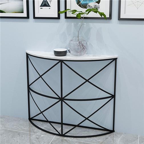 Half round marble console table