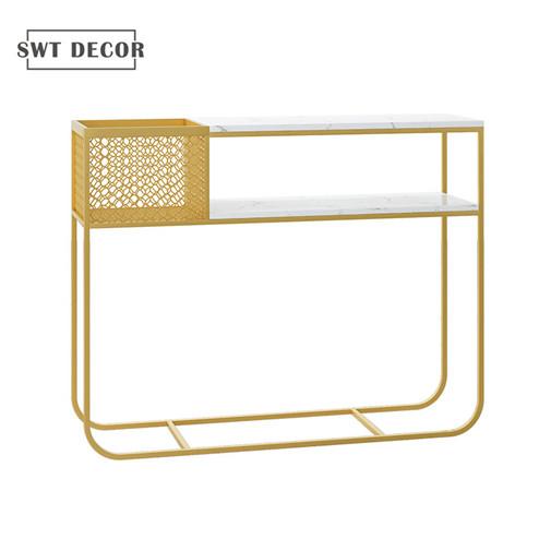 Gold marble console table