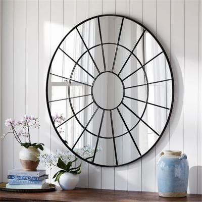  Round window pane mirror