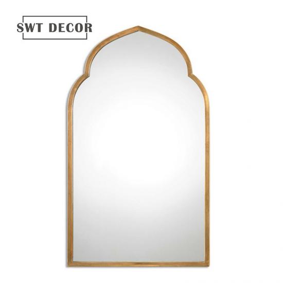 Gold wall arch mirror
