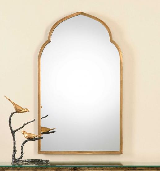 Gold wall arch mirror