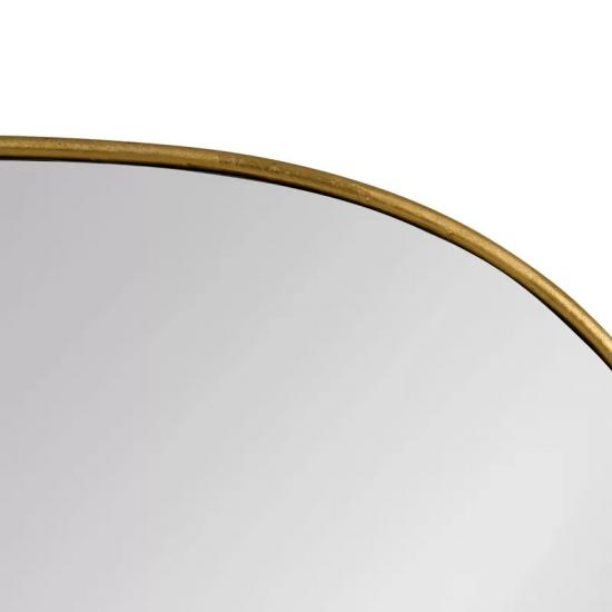 Gold wall oval mirror