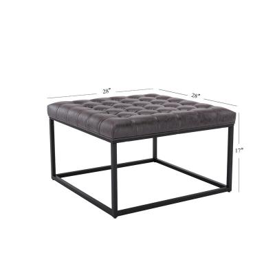 Tufted Metal Ottoman